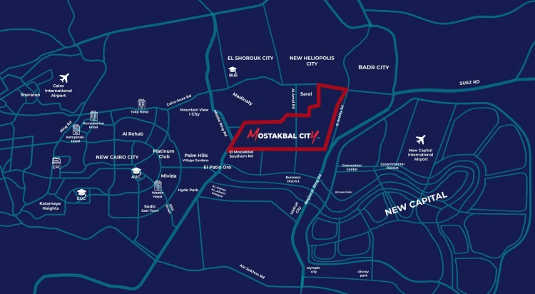 كمبوند هاب تاون المستقبل سيتي Compound Hap Town Mostakbal City شركة حسن علام العقارية